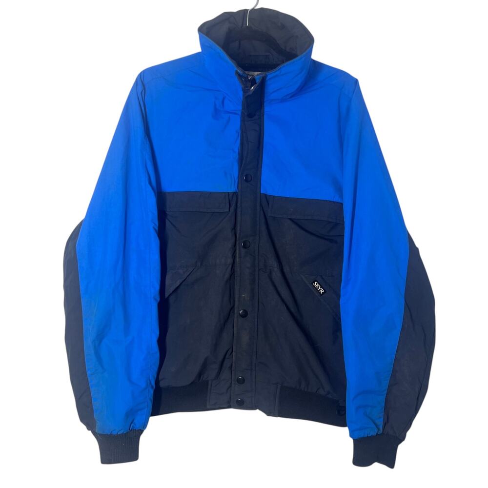 Vintage 80s Skyr Blue Black Full Zip Retro Gorpcore Ski Jacket Large For Men